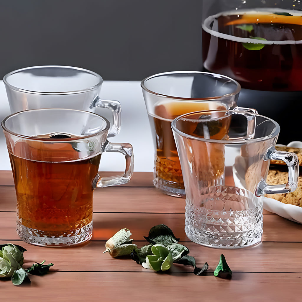 طقم مج كوفارس 6 قطع شفاف باشابتشي