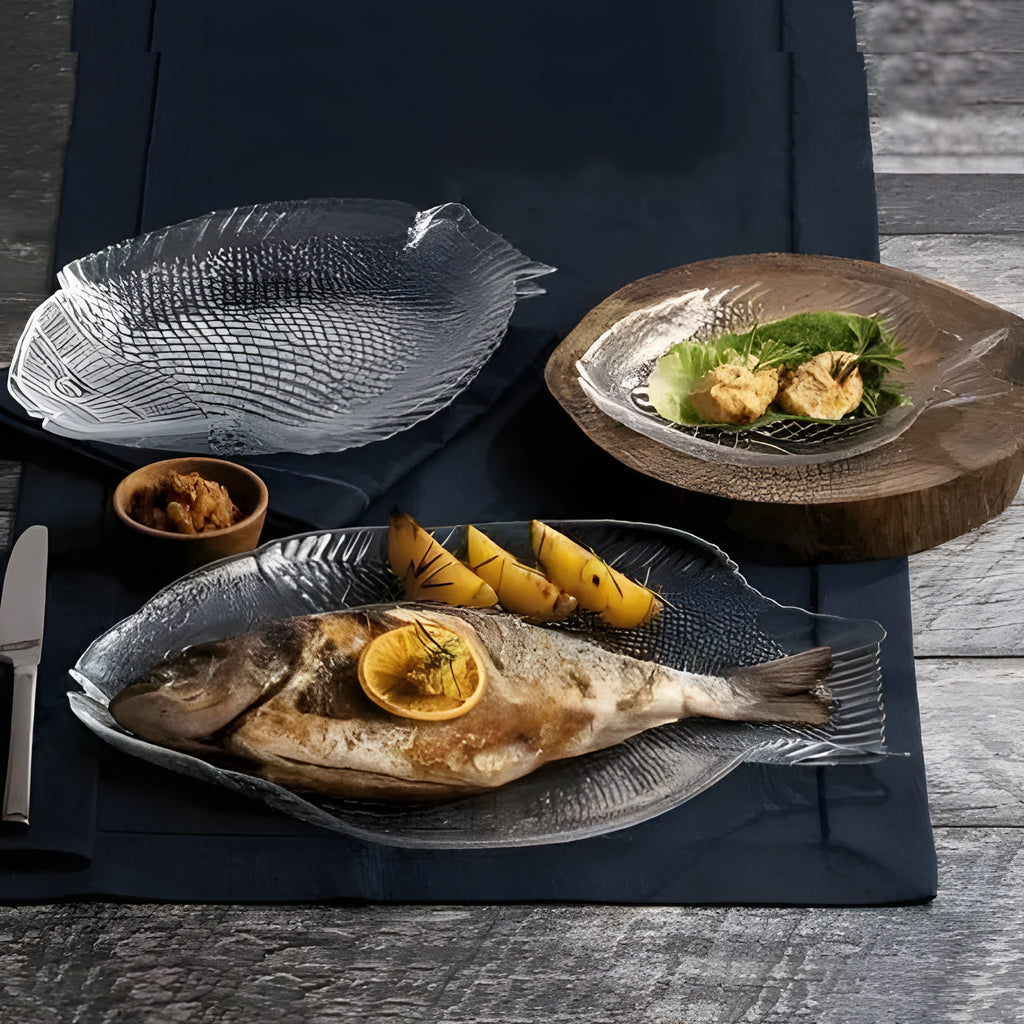 طقم اطباق 7 ق شكل سمك من pasabahce