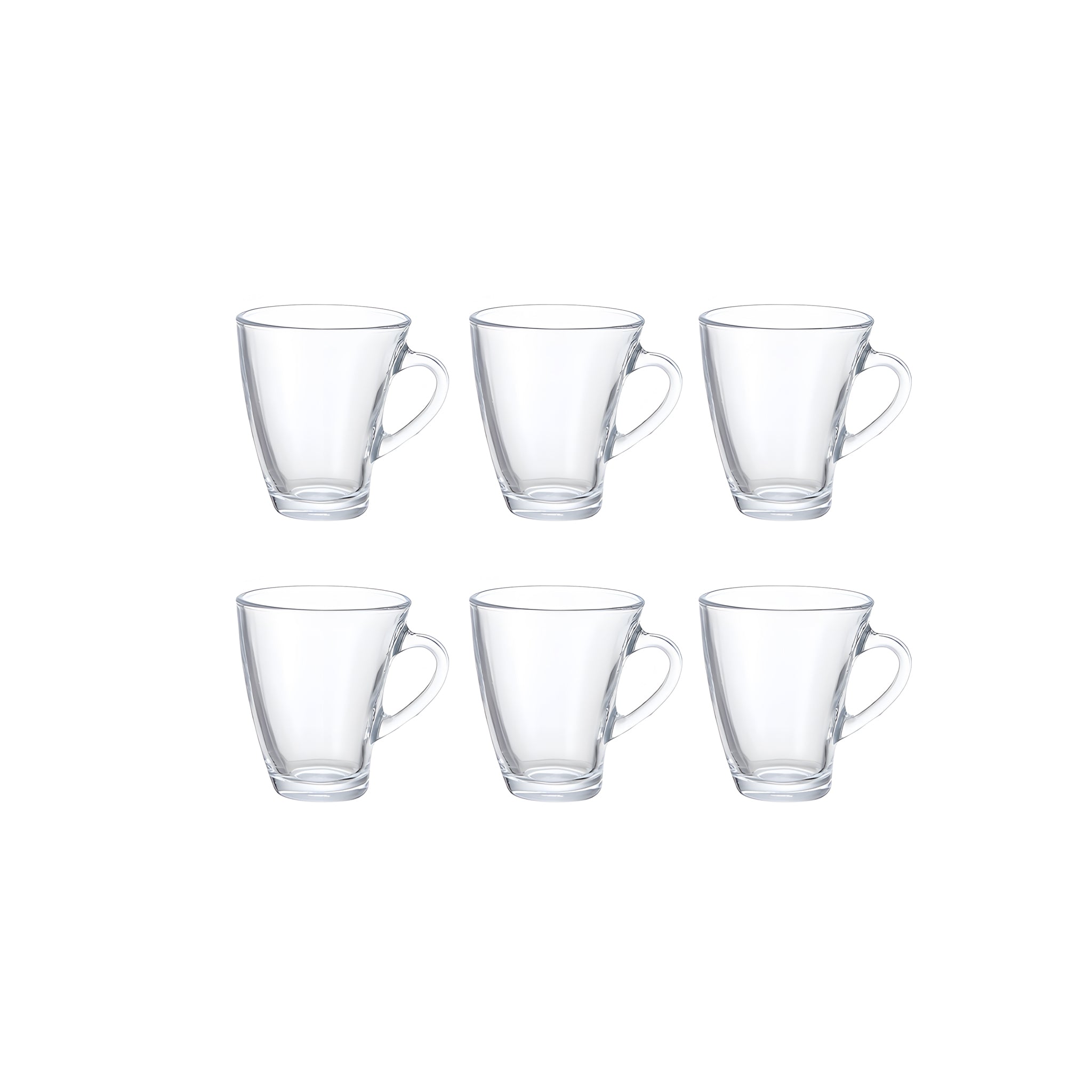 طقم قهوه بنجوين 6 قطع شفاف باشابتشى