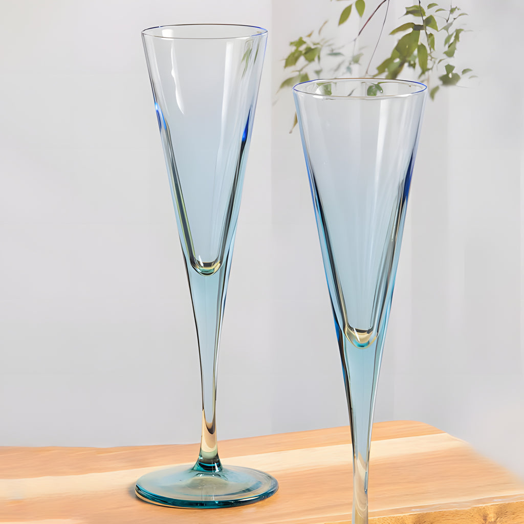 طقم كأس في لاين فلوت تركواز6 قطع 15سل باشابتشي.