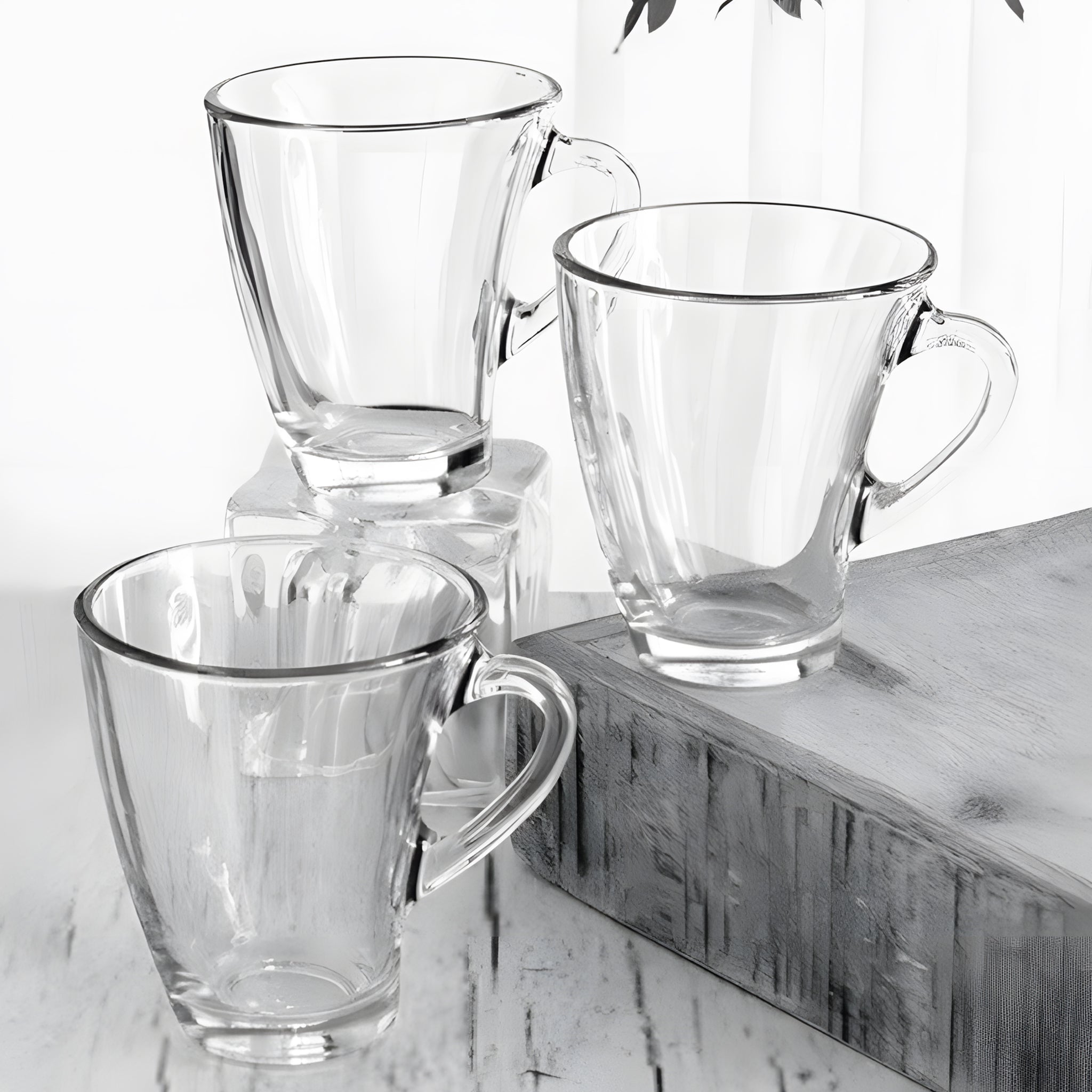 طقم قهوه بنجوين 6 قطع شفاف باشابتشى