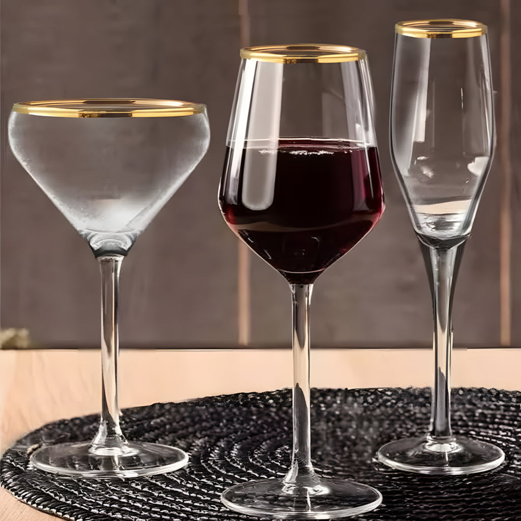 طقم كاسات تويست  18 ق مدهب