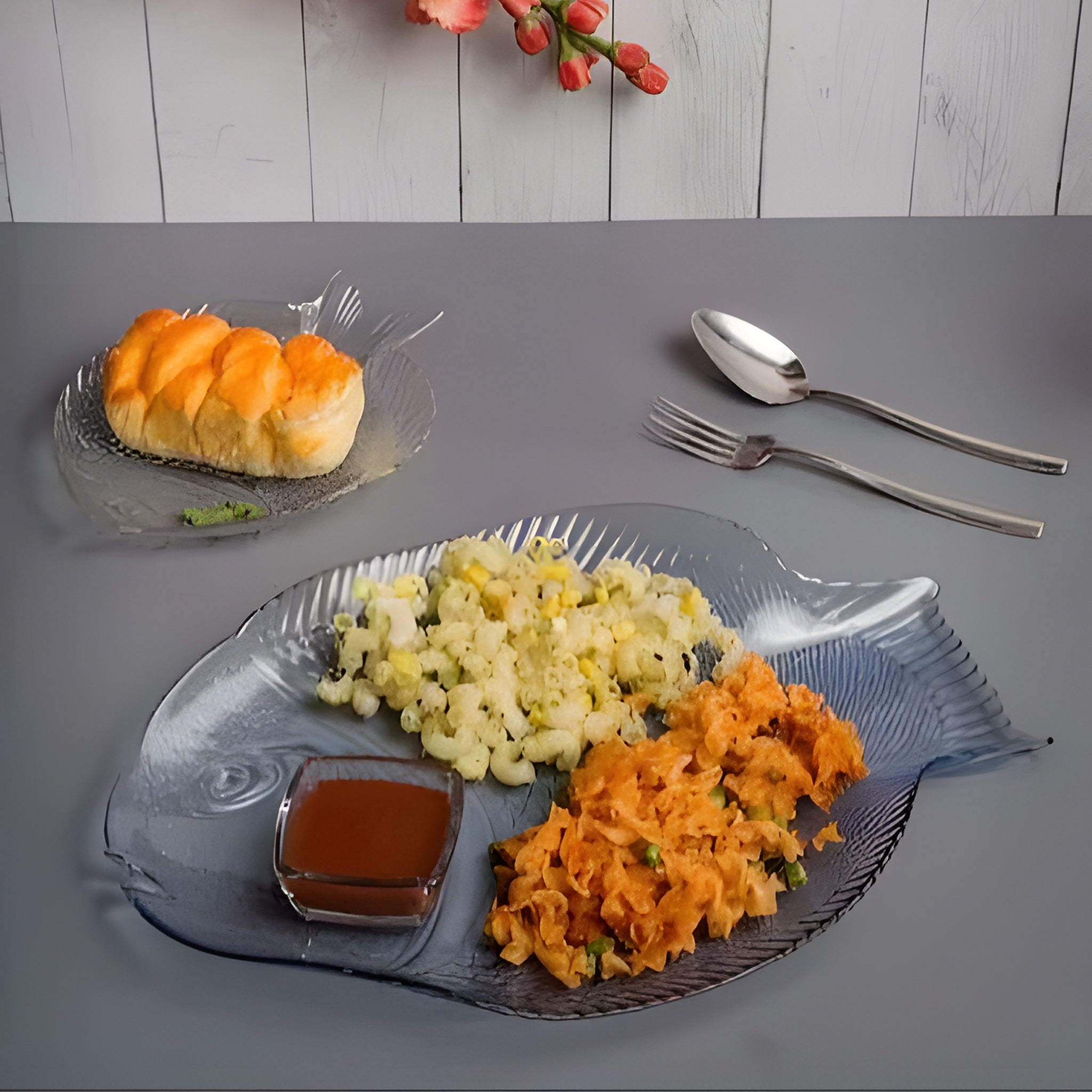 طقم اطباق 7 ق شكل سمك من pasabahce