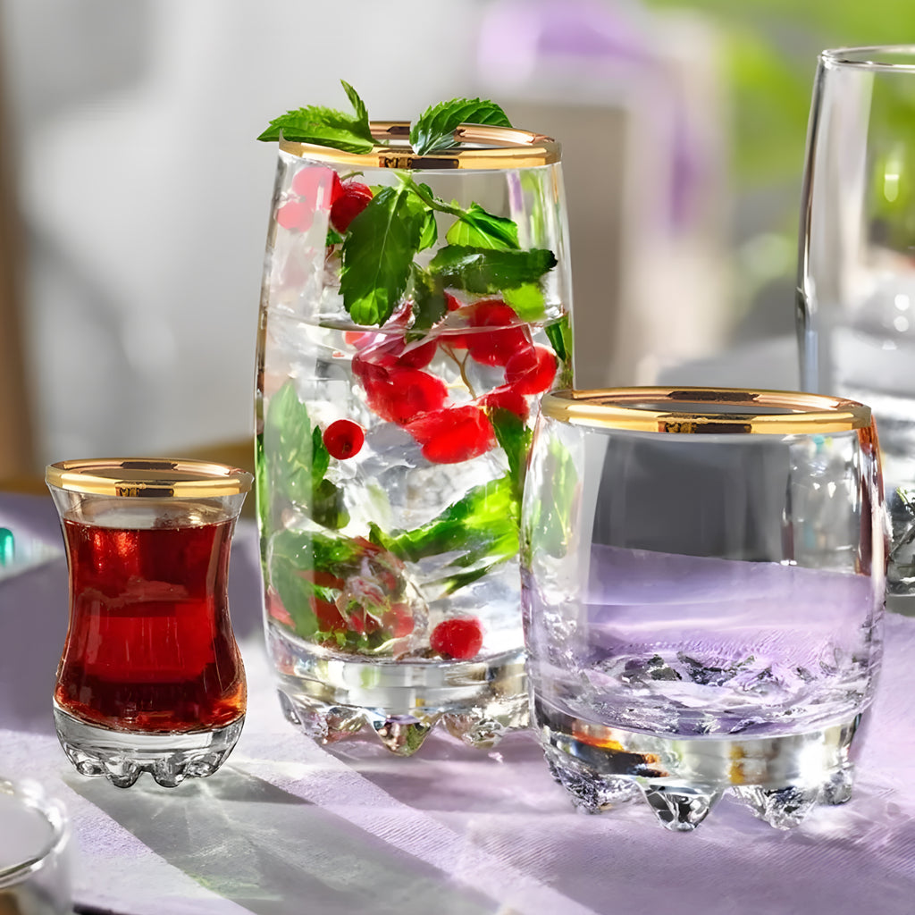 طقم سيلفانا مدهب 18 ق