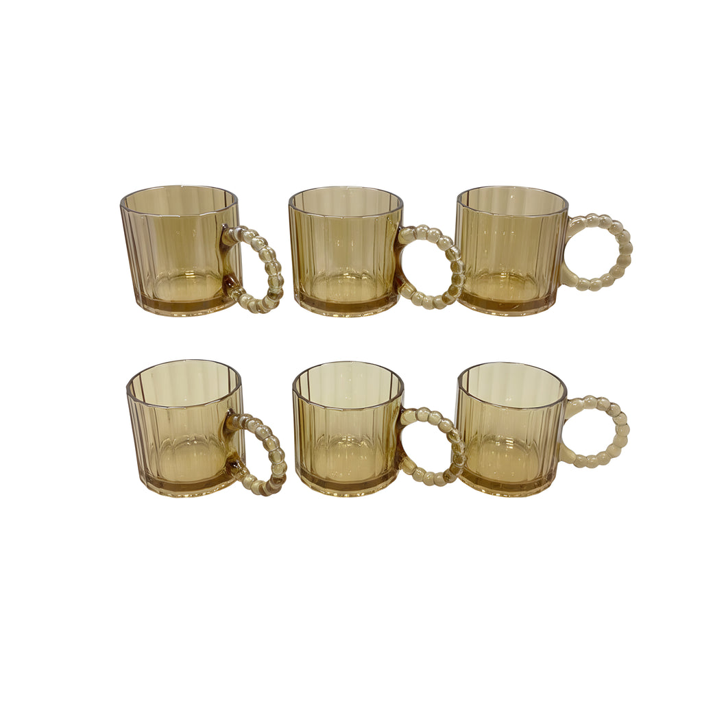 طقم مج 6 قطع عقد عسلي ماركة Yujing.