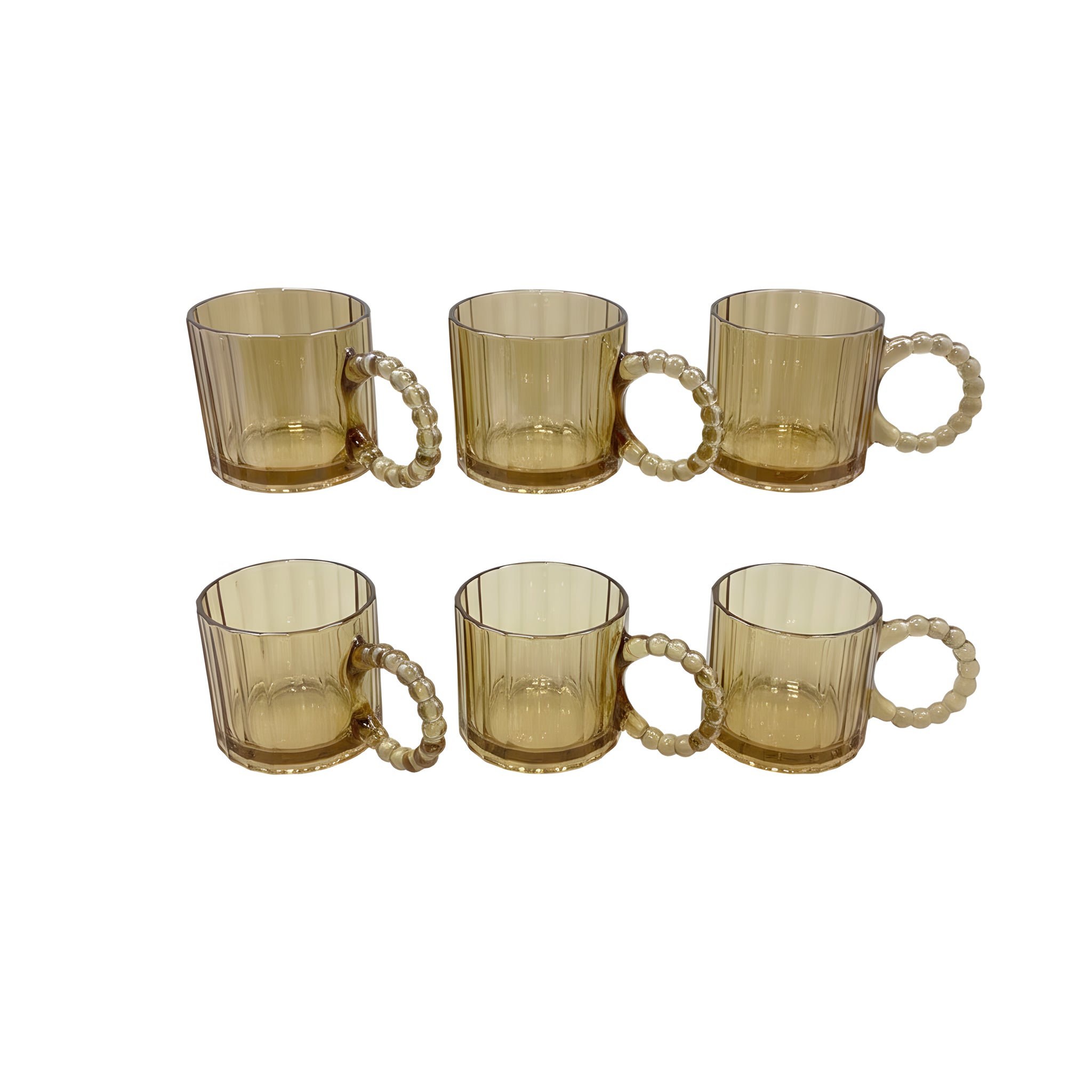 طقم مج 6 قطع عقد عسلي ماركة Yujing.