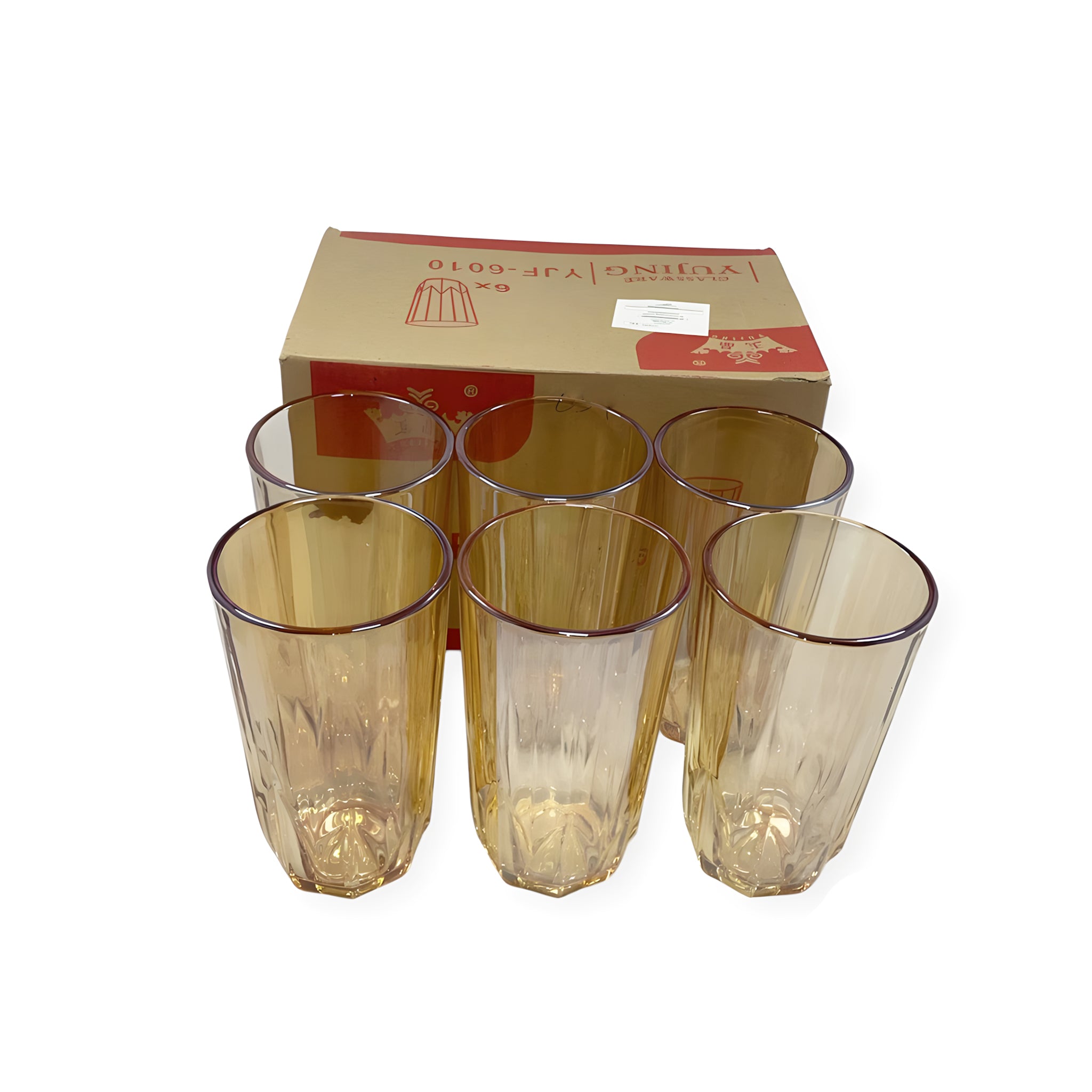 طقم شوب 6 قطع عسلي ماركة يوجينج.