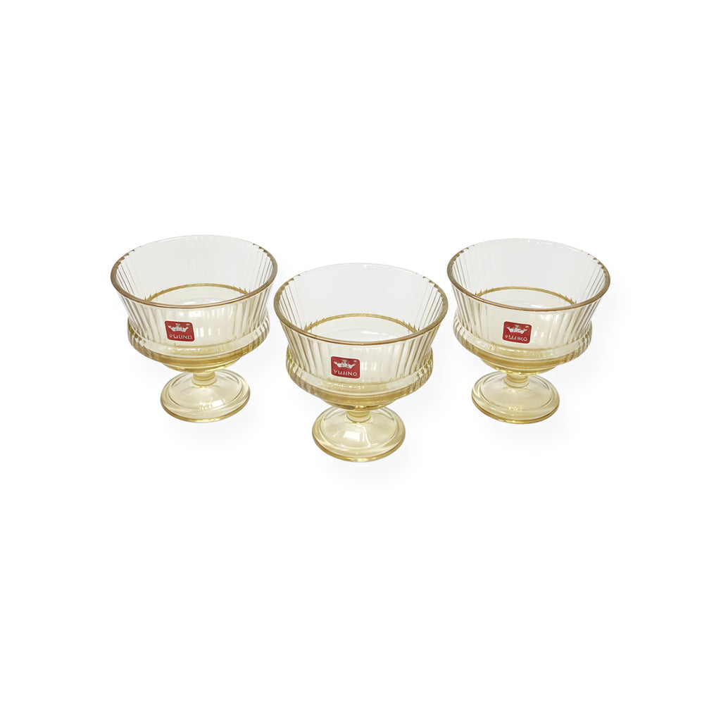 كأس جيلي  3 قطع عسلي ماركة  Yujing.