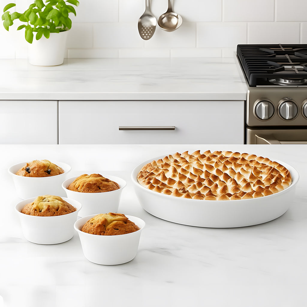 طقم طاجن مدور كارين 5 ق