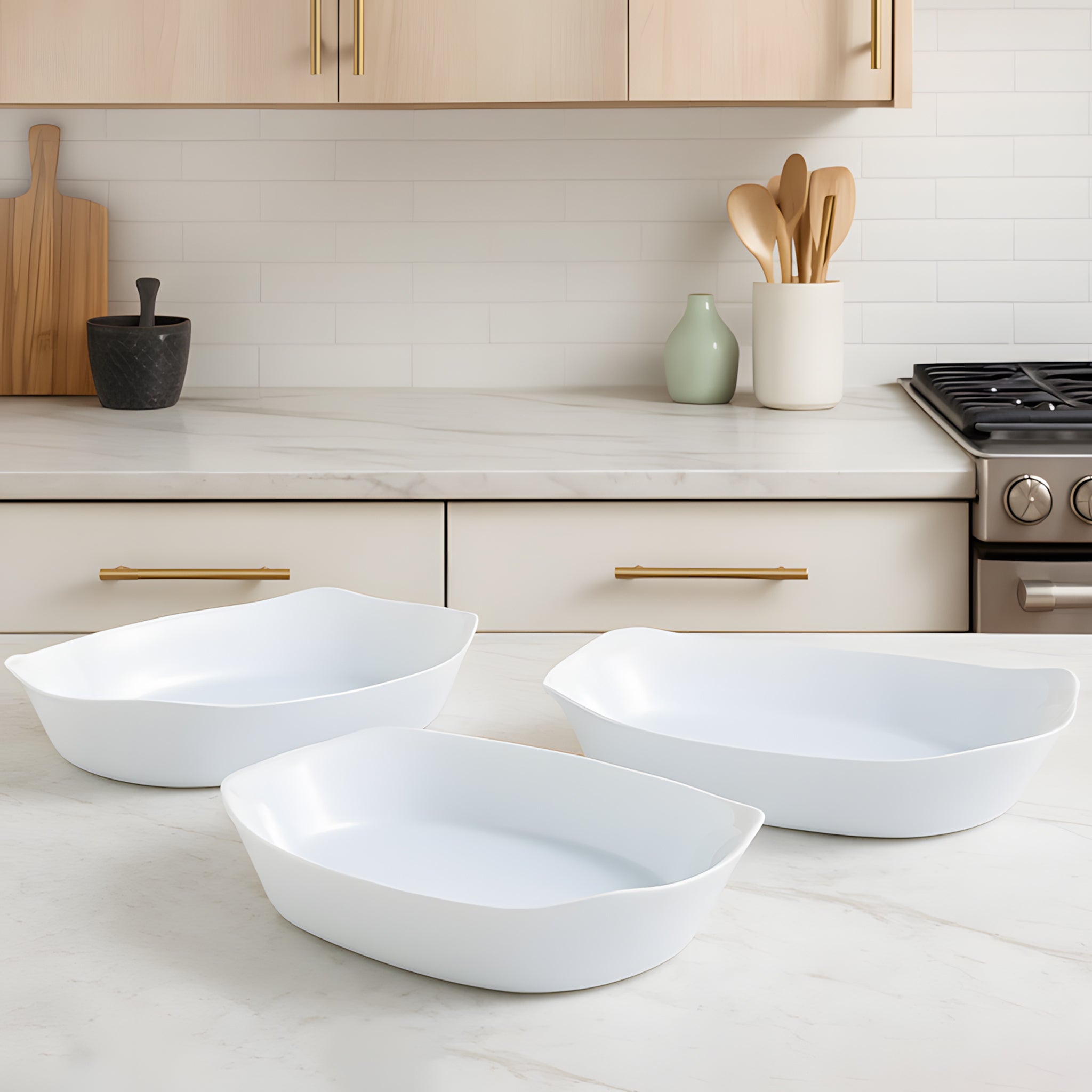 طقم طاجن مستطيل كارين 3 ق