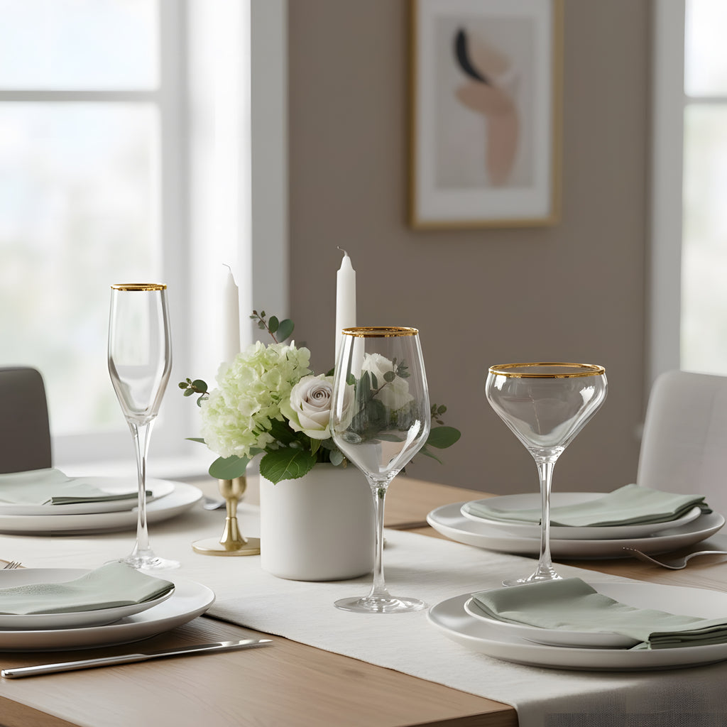 طقم كاسات تويست  18 ق مدهب