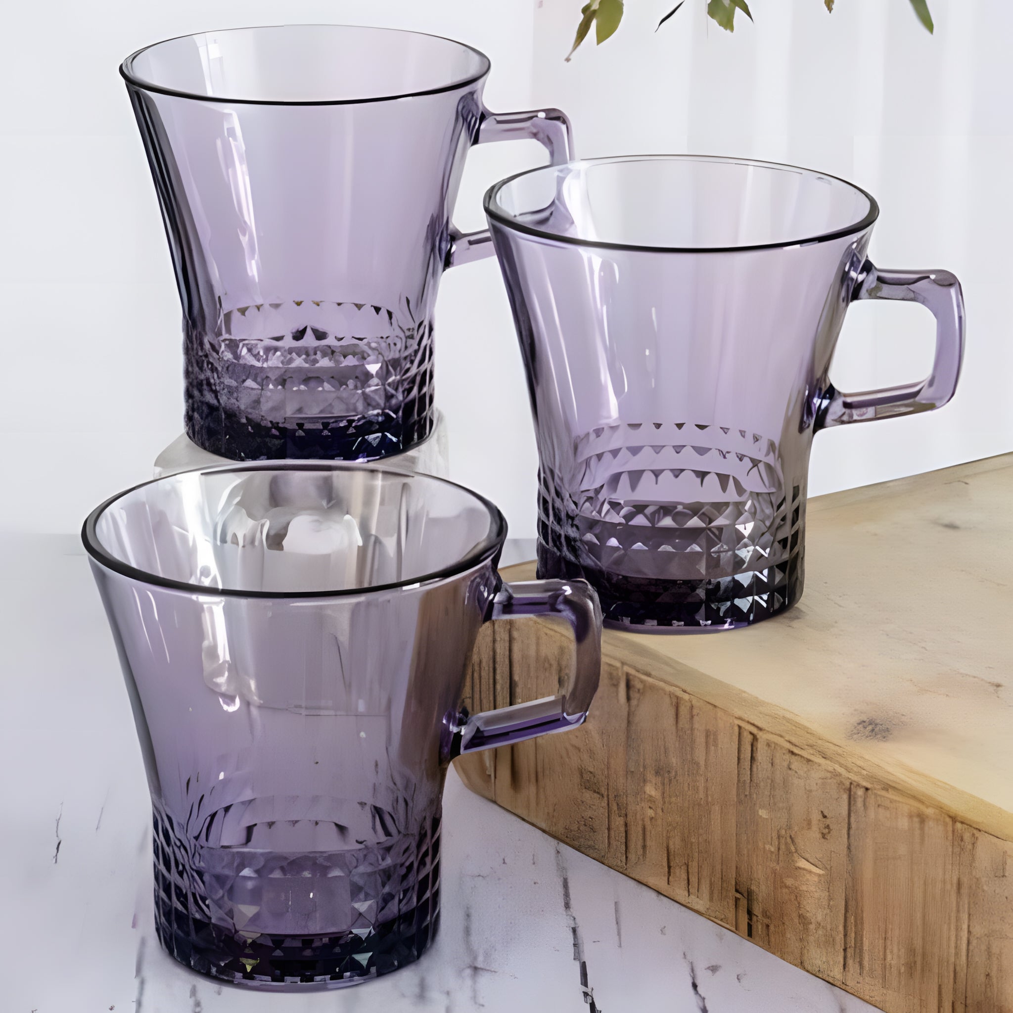 طقم مج كوفارس 6 قطع بنفسجي باشابتشي