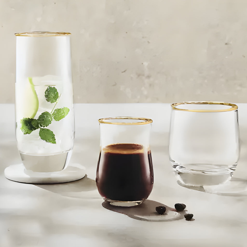 طقم  اكواب بليرو مدهب