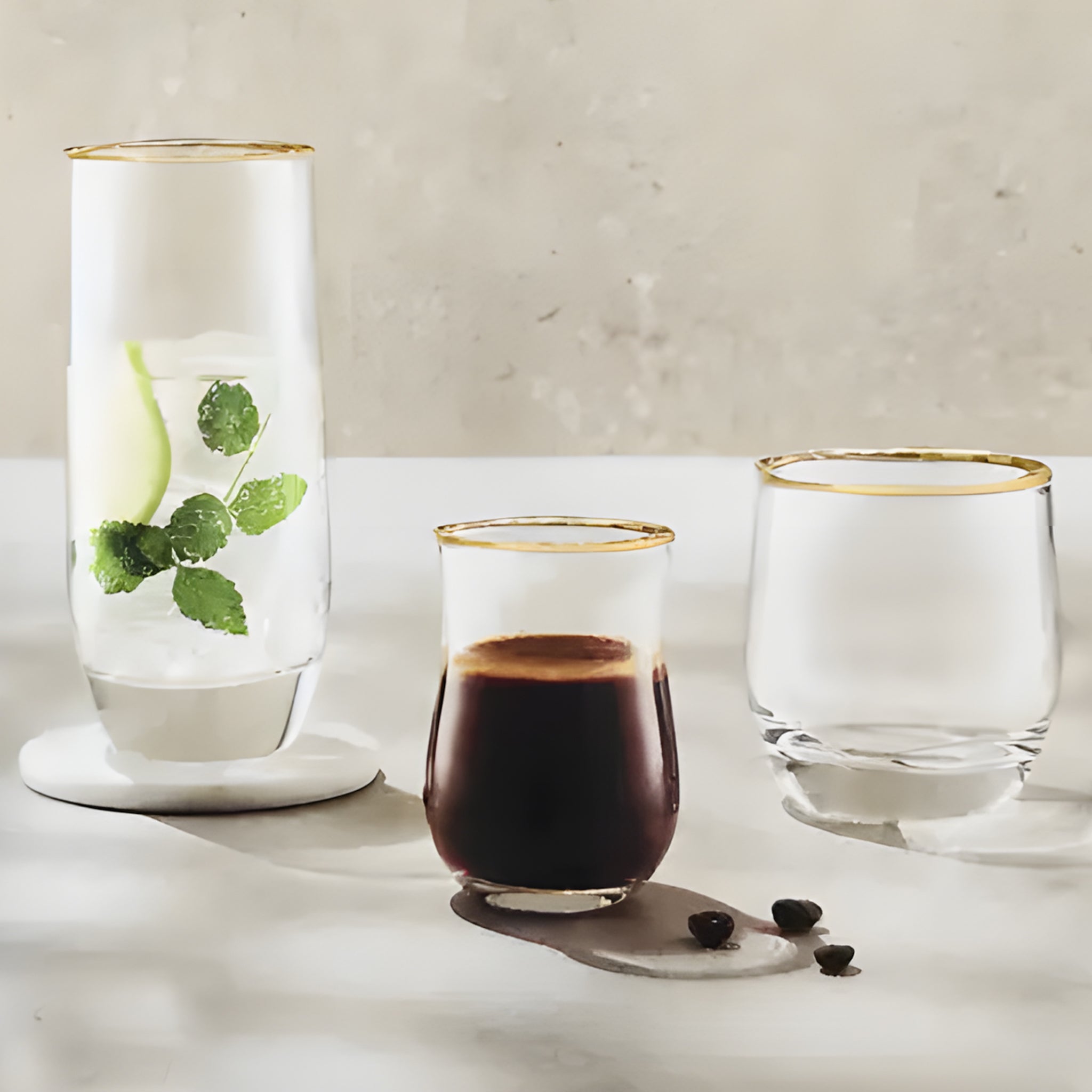 طقم  اكواب بليرو مدهب