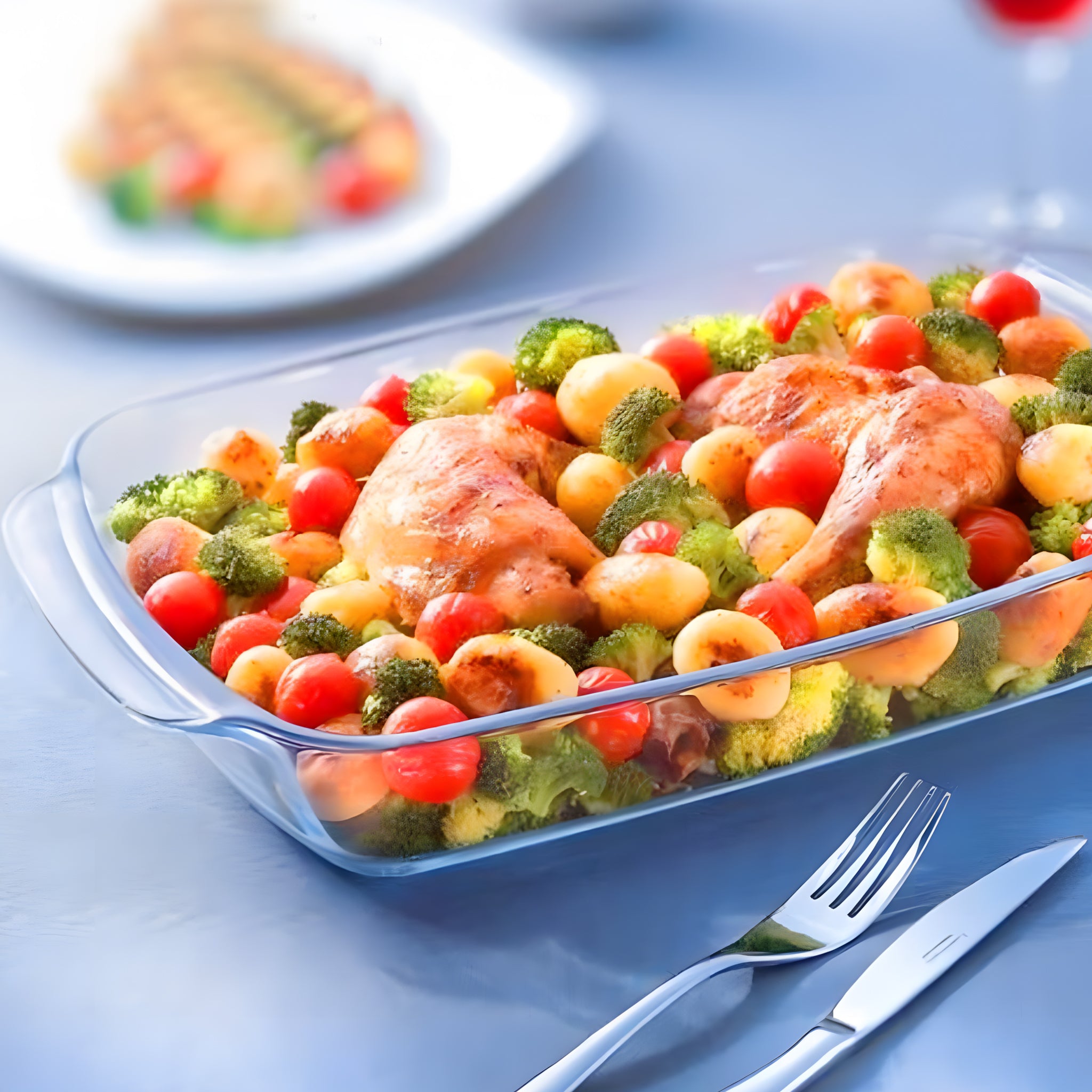 طقم طاجن مستطيل2قطعة  لومنيارك