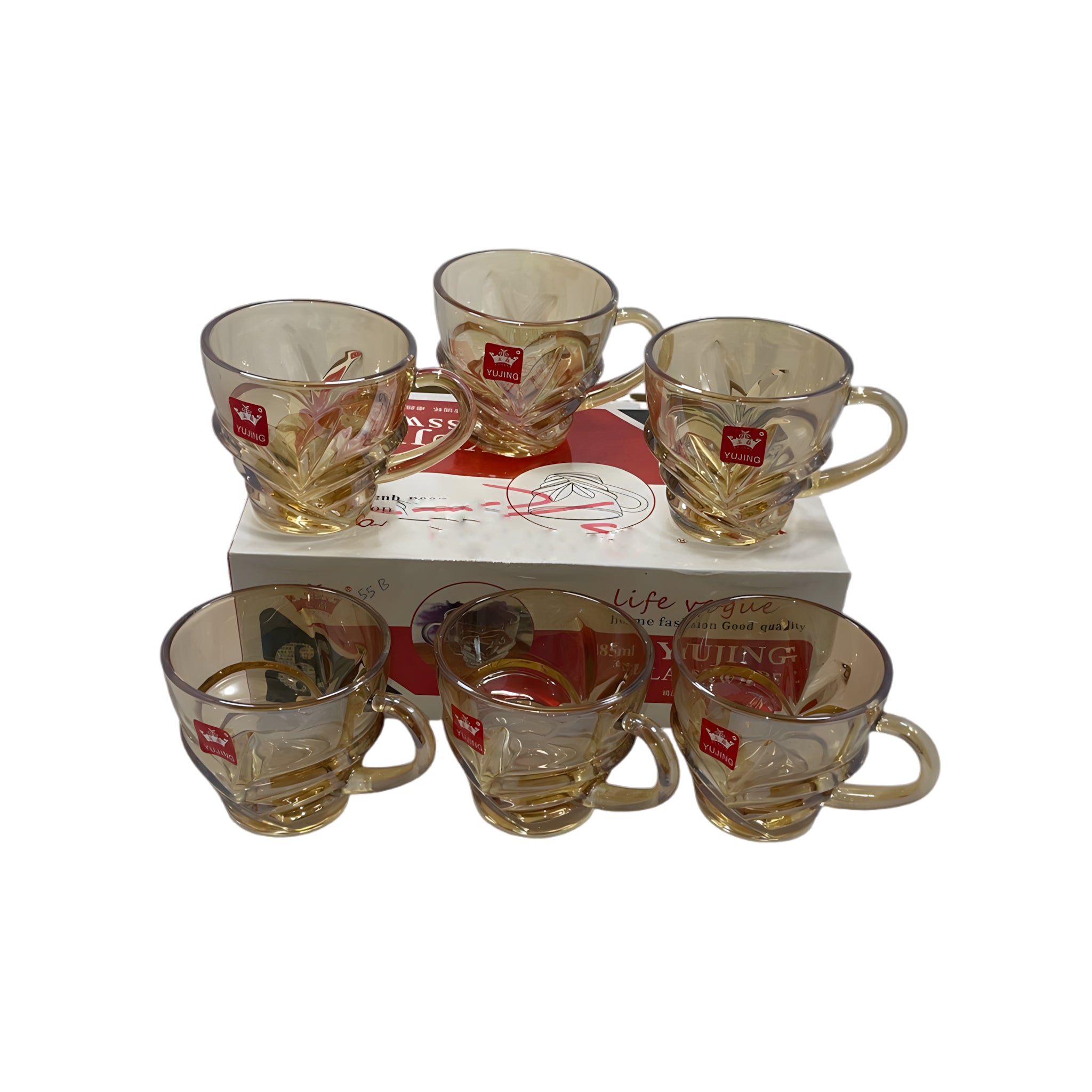 طقم مج  6 قطع عسلي ماركة  Yujing.