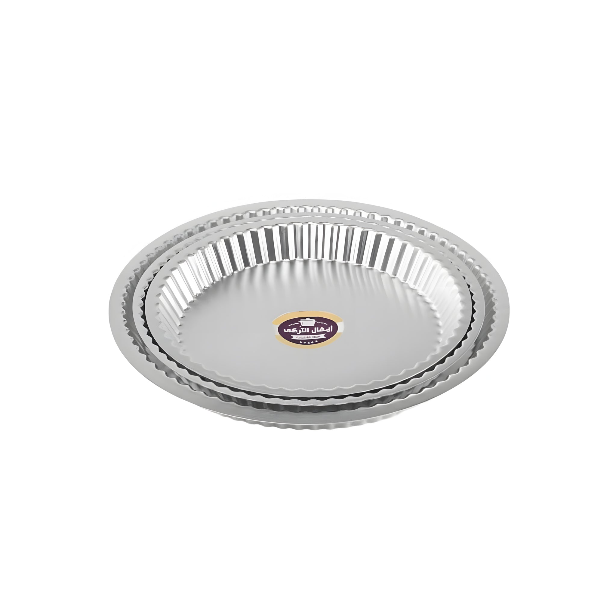 طقم بيتزا دائري مشرشر 3 قطع