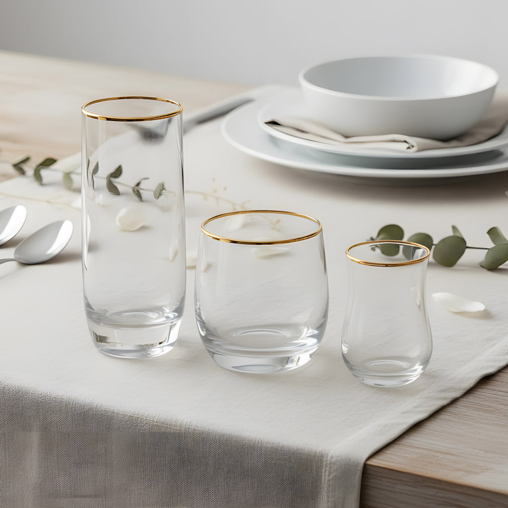 طقم  اكواب بليرو مدهب