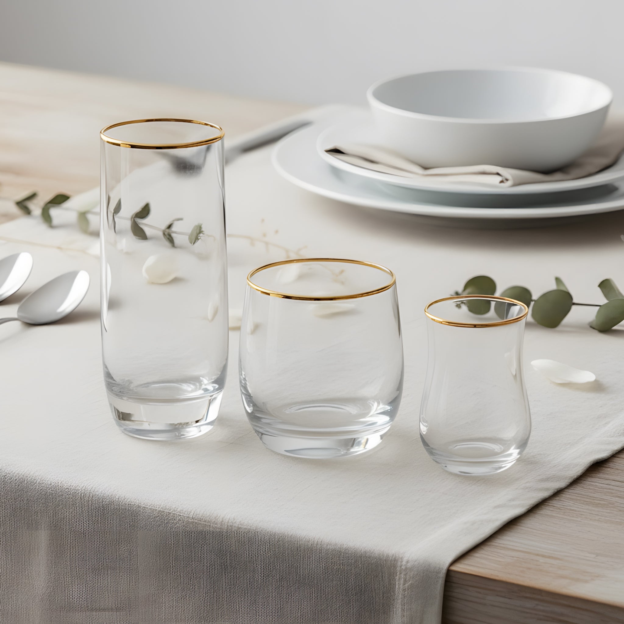 طقم  اكواب بليرو مدهب