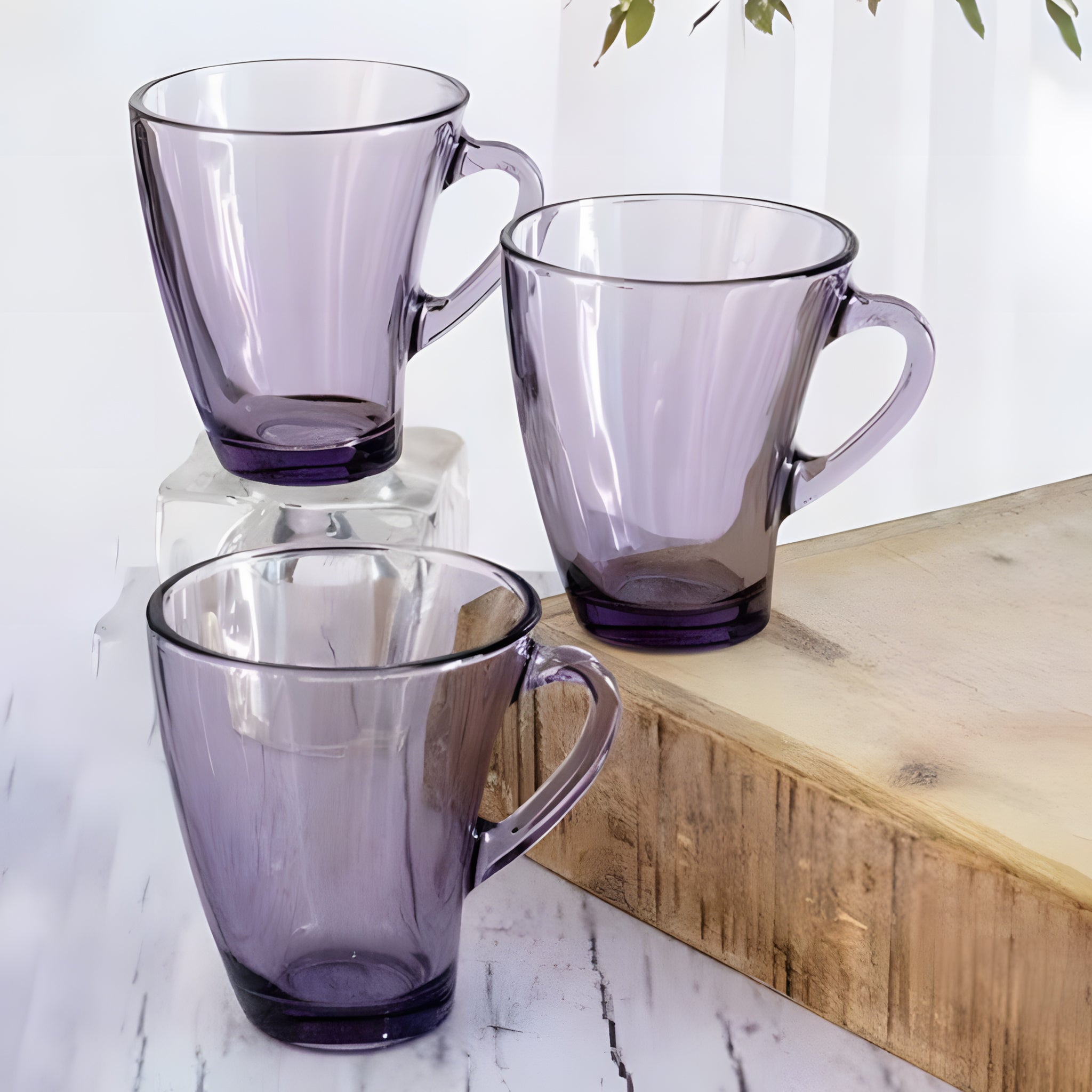 طقم قهوه بنجوين 6 قطع بنفسجي باشابتشى