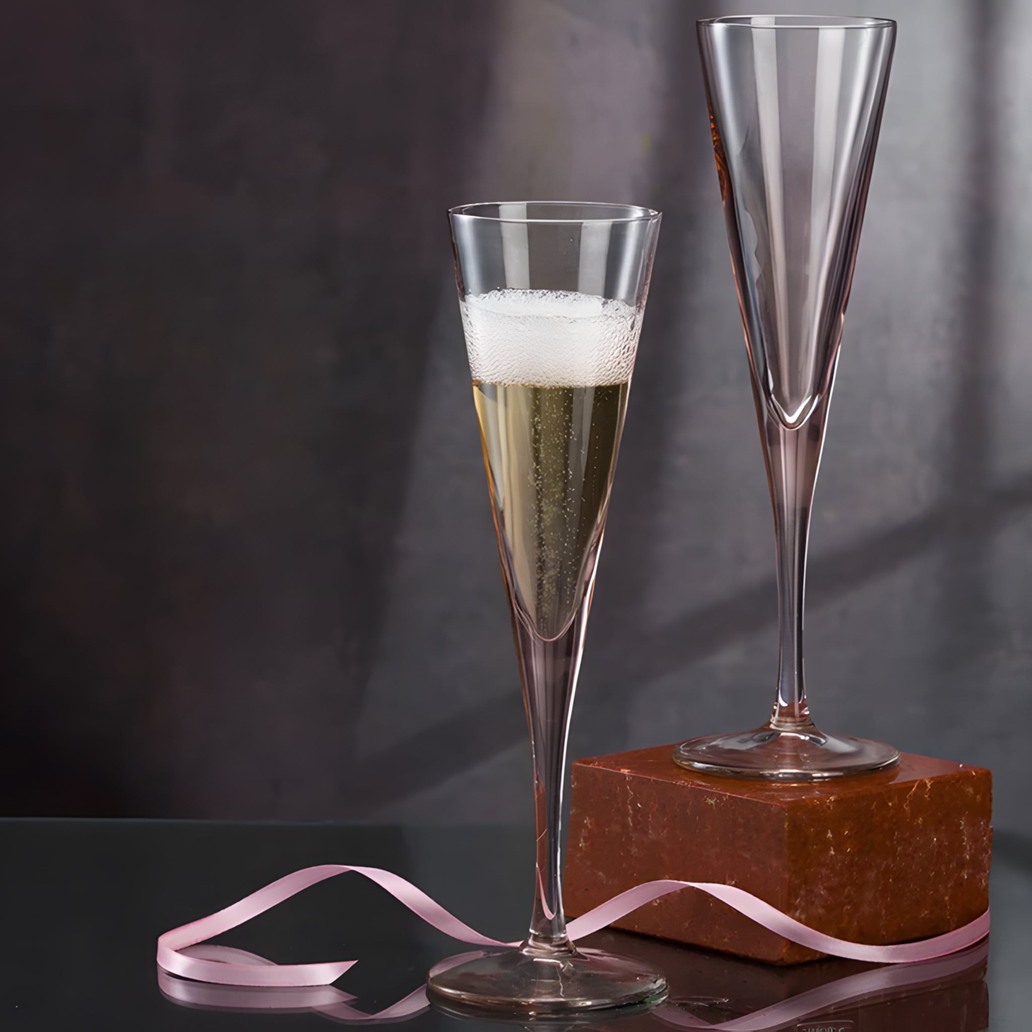 طقم كأس في لاين فلوت بينك 6 قطع 15سل باشابتشي.