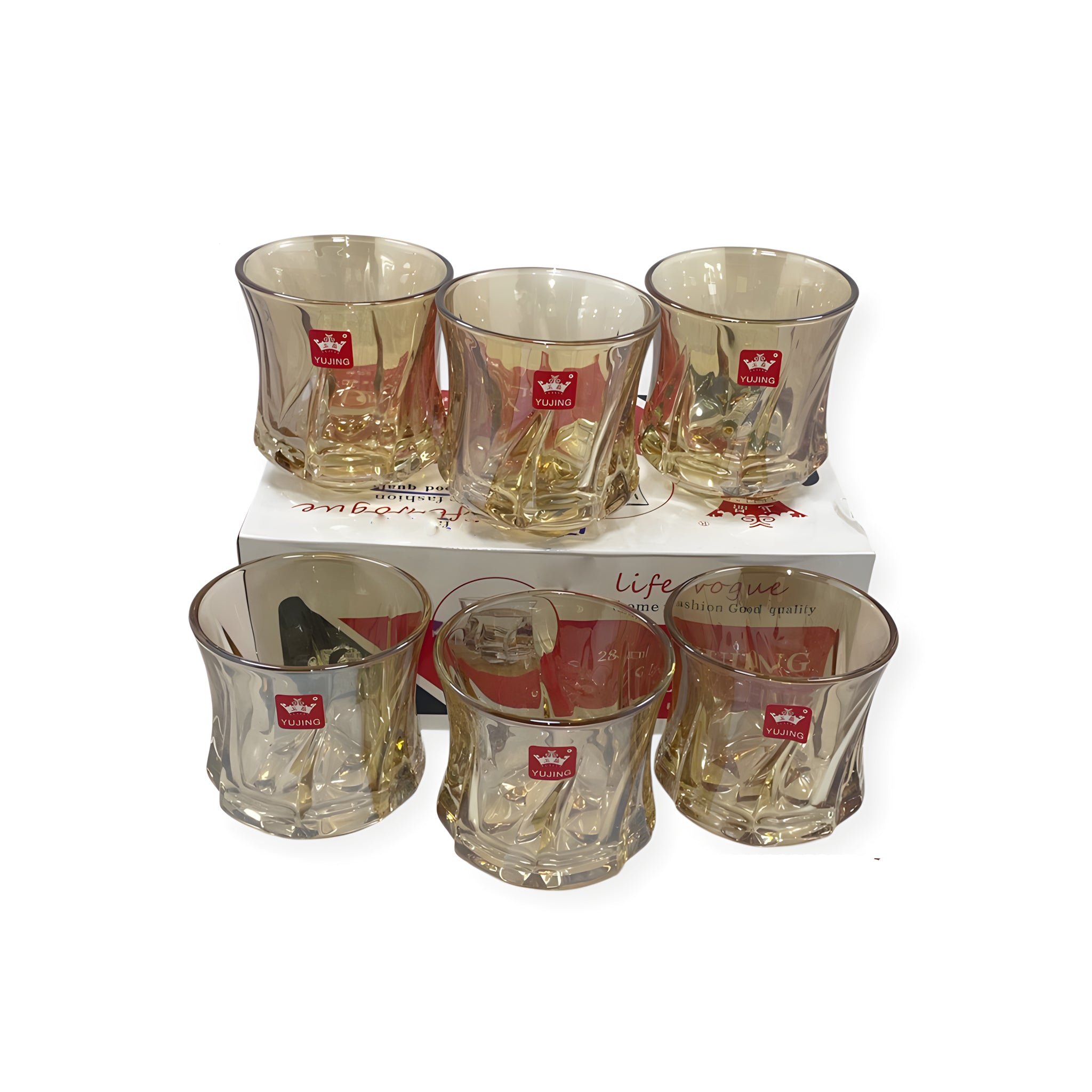 كوب 6 قطع عسلي 120Bماركة Yujing .