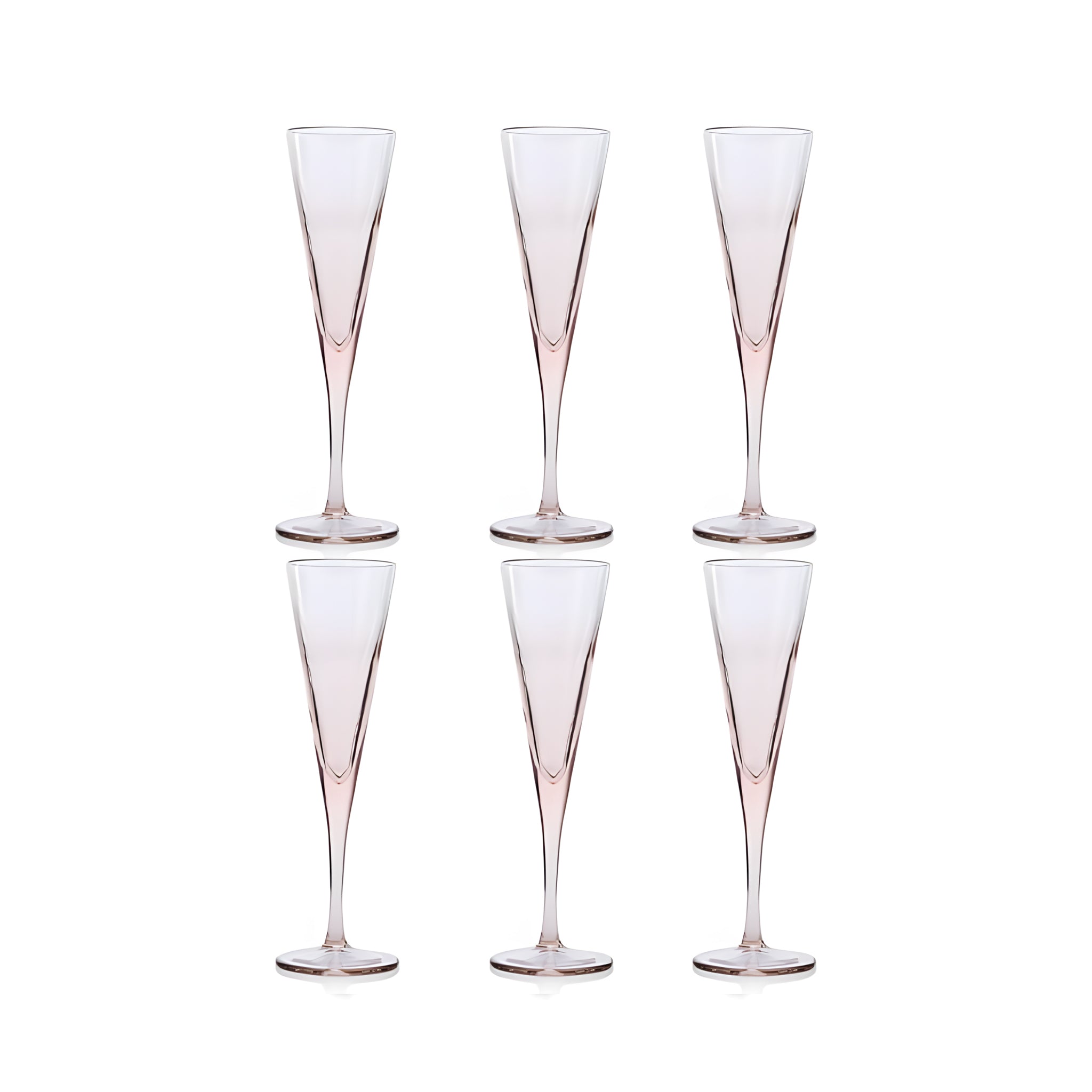 طقم كأس في لاين فلوت بينك 6 قطع 15سل باشابتشي.