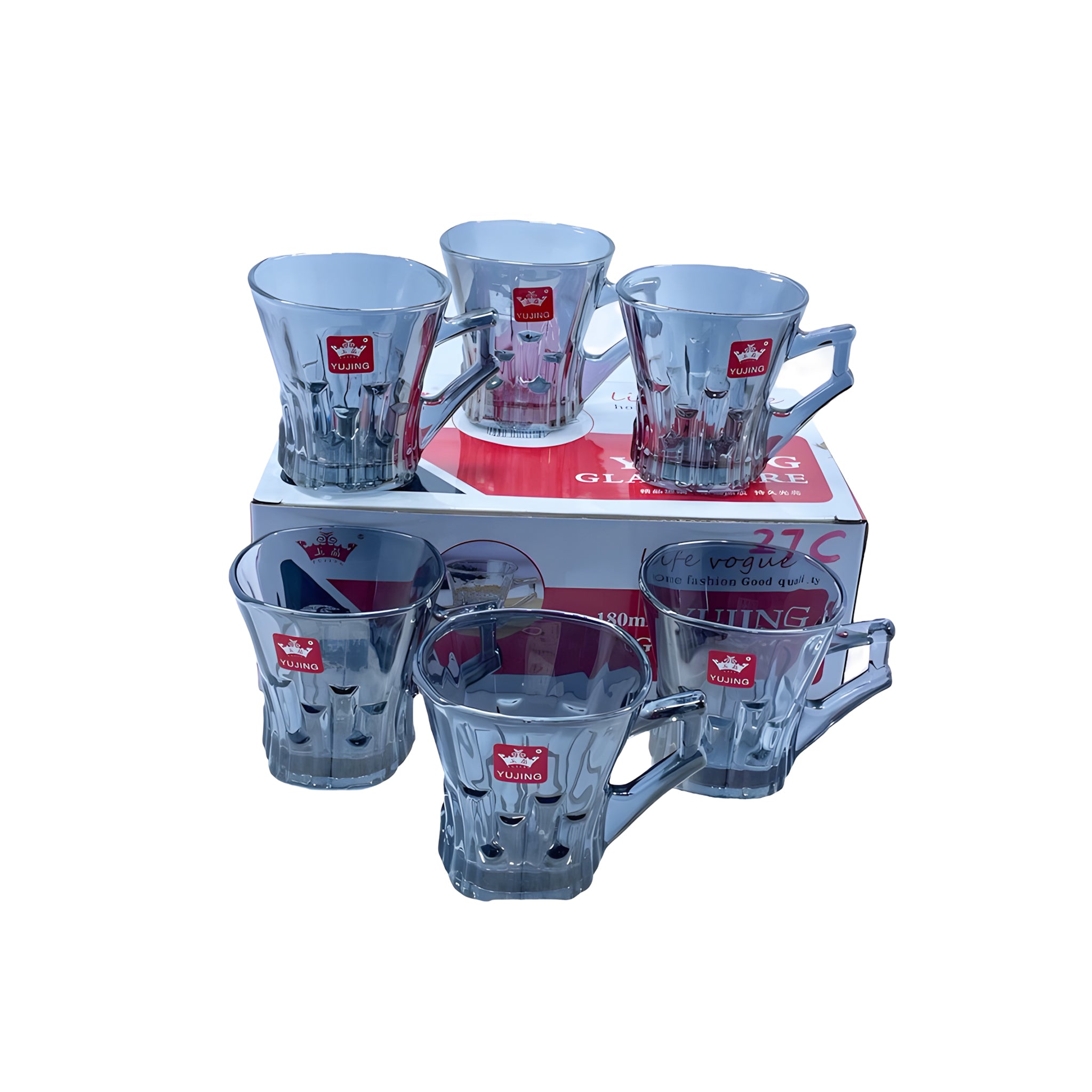 طقم استكانة  6 قطع  فاميه27C ماركة Yujing.