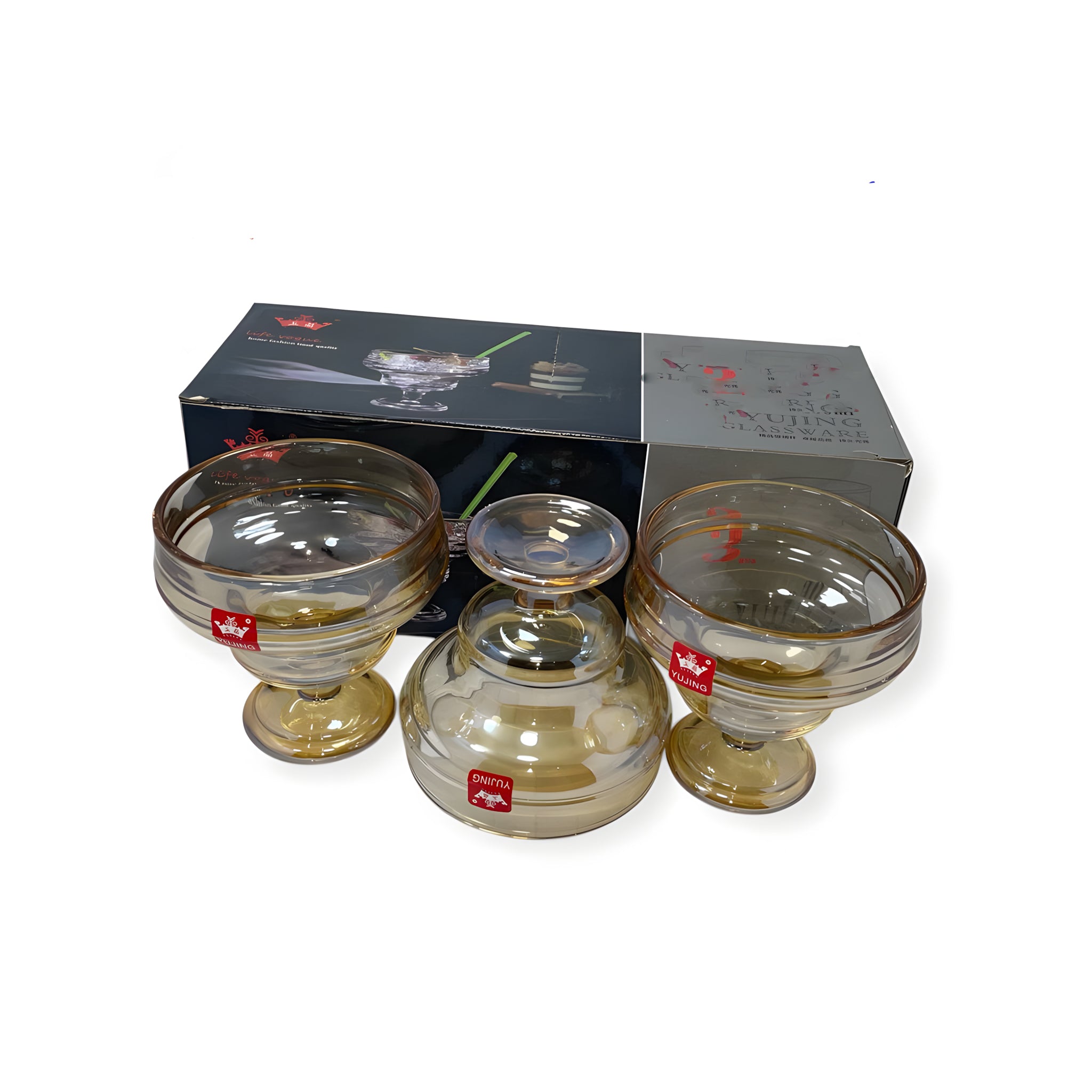 كأس جيلي3 قطعةعسلي189Bماركة Yujing .