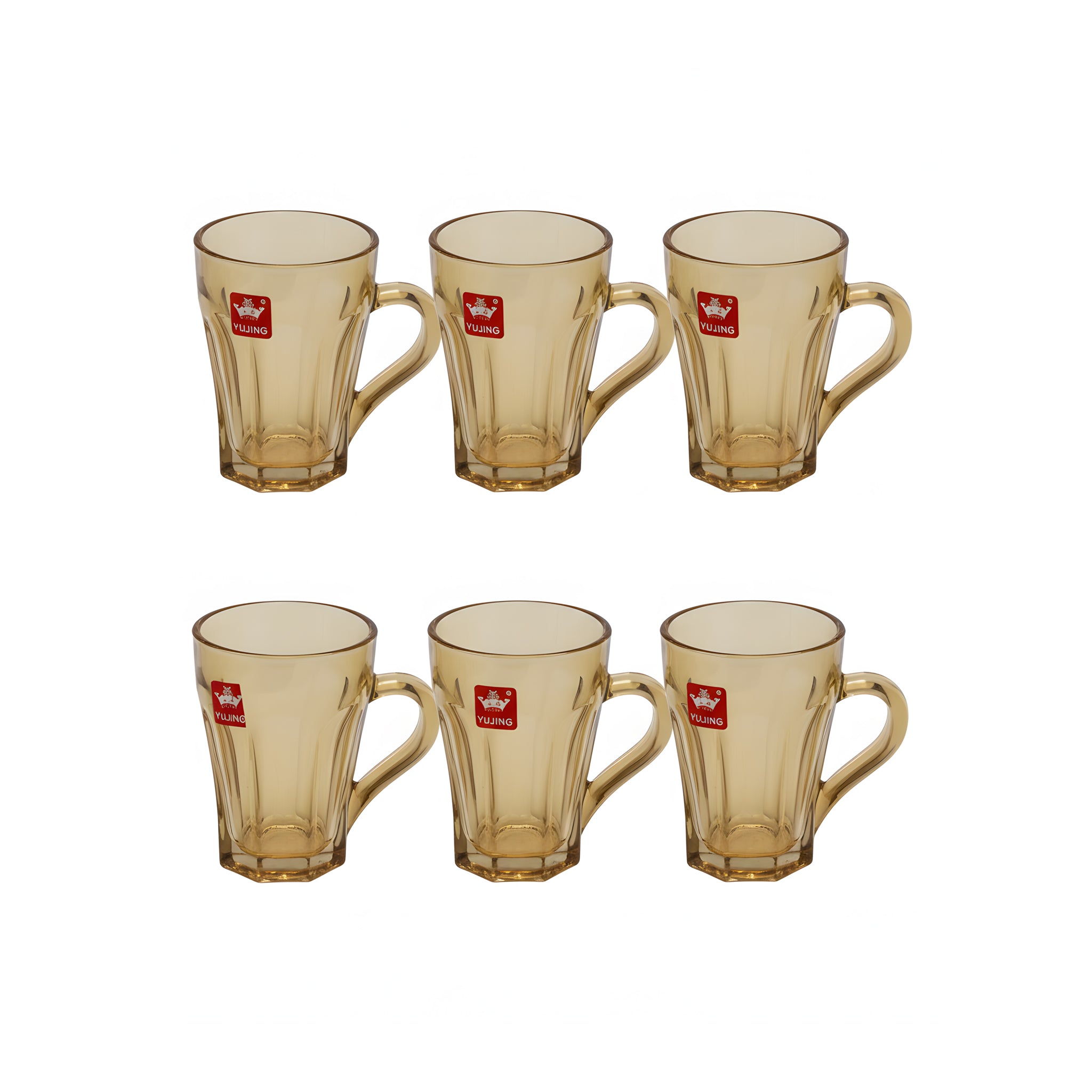 طقم استكانة 6 قطع عسلي 16B ماركة Yujing.