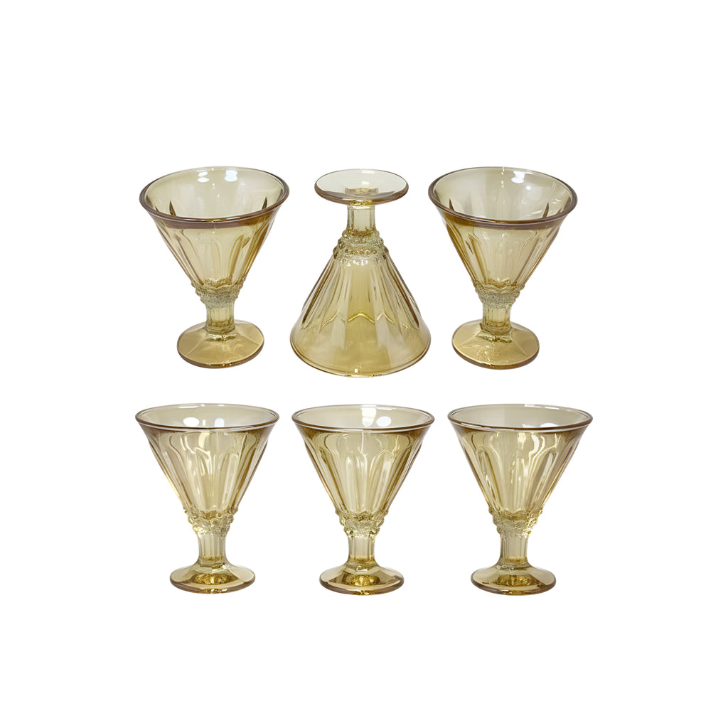 كأس جيلي 6 قطعة عسلي  1268Cماركة Yujing .