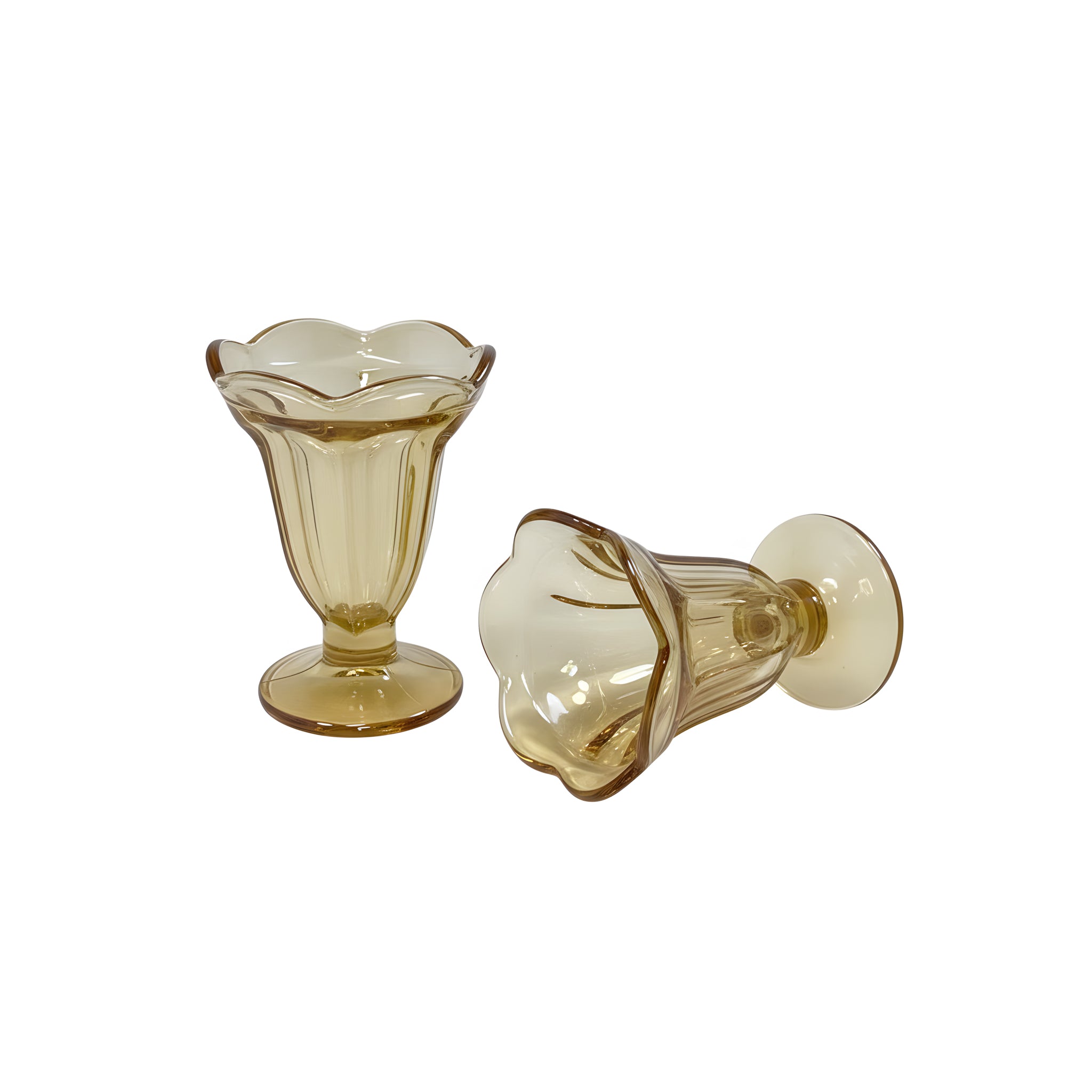 كأس ايس كريم 2 قطعة عسلي  1267Cماركة Yujing .