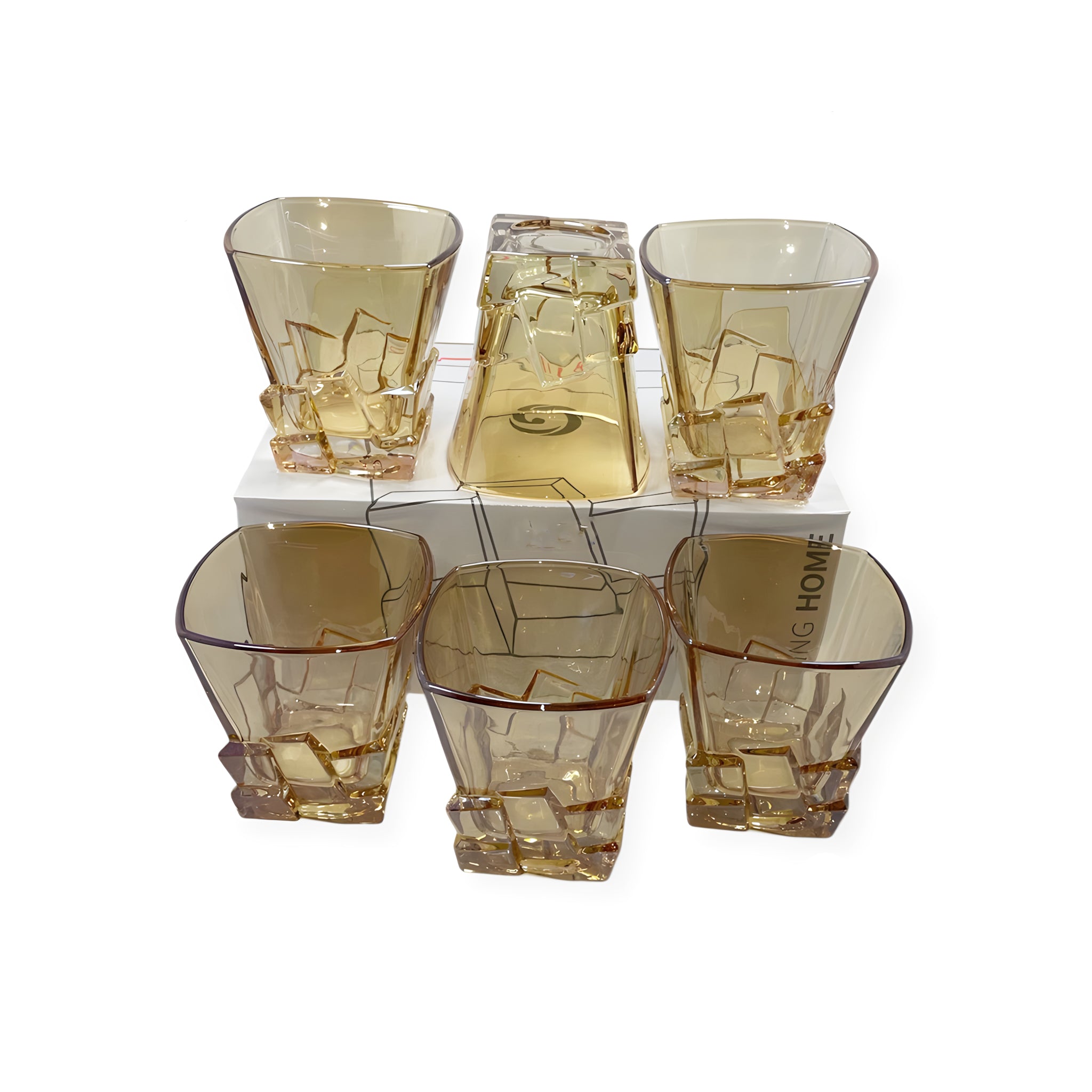 كوب 6 قطع  ايس  عسلي  1116Cماركة Yujing.